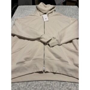 Nike Sportswear Club Fleece Full Zip‎ Hoodie Light Beige Women's XL